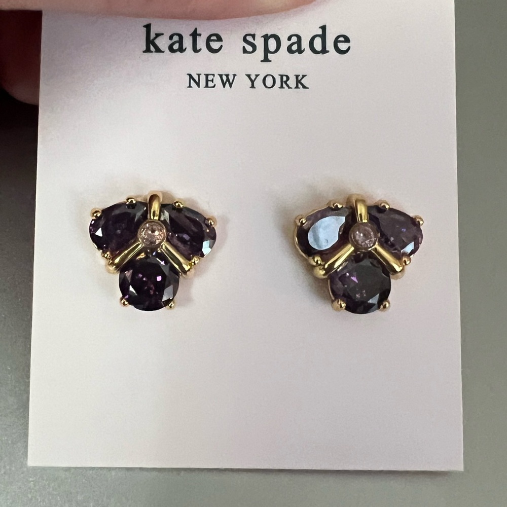 Kate Spade Purple Cluster Earrings